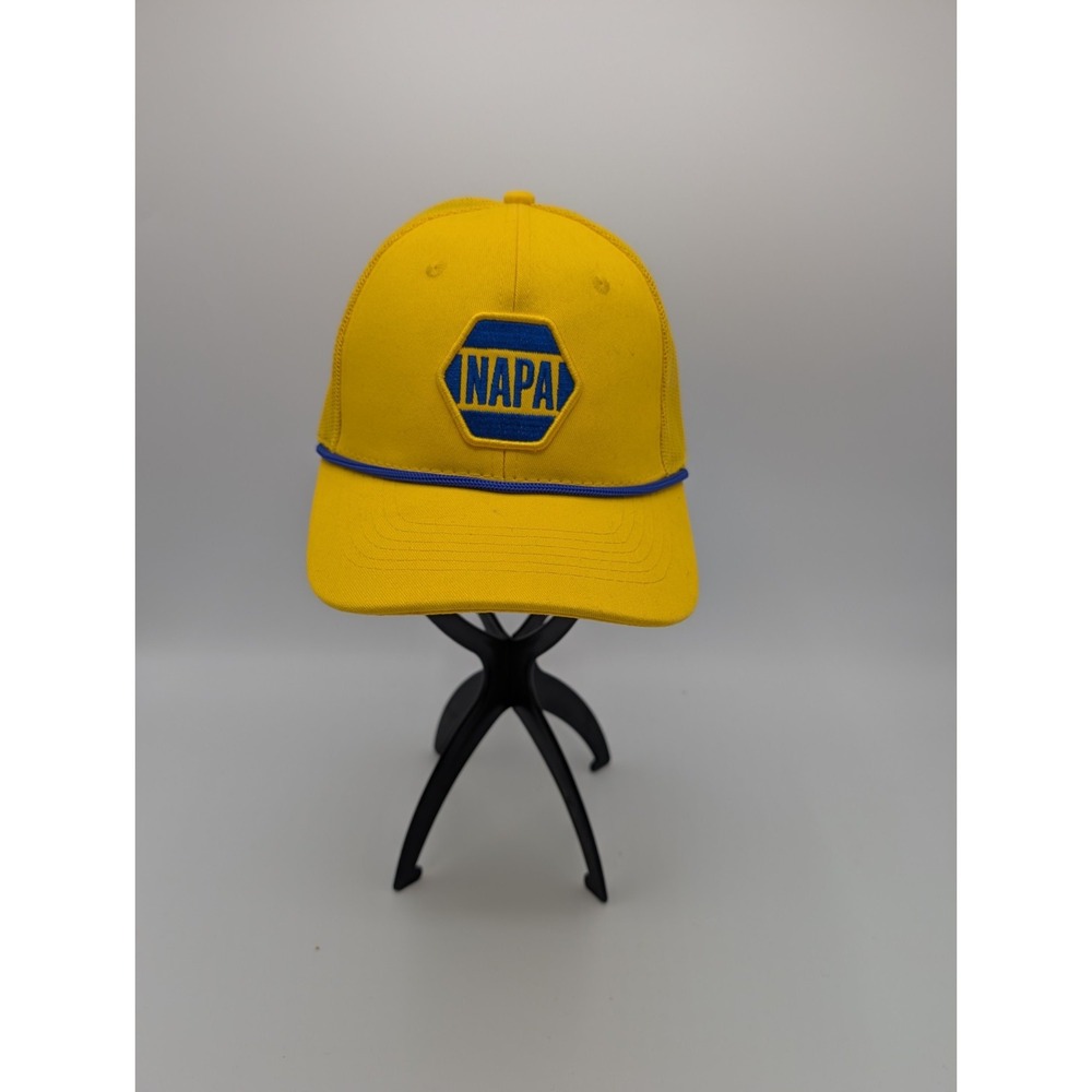 Napa Auto Parts LE 100th Anniversary Trucker Hat Mesh Back Adjustable Cap Yellow